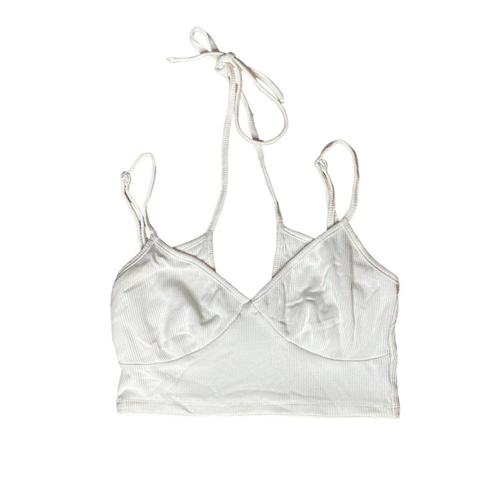 White Fox Size Small Lined Crop Top